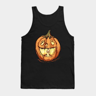 Crayon Jack O'Lantern Tank Top